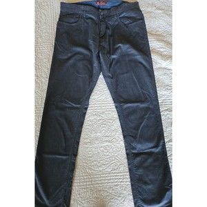 Robert Graham Pants Jeans 35x33 Mens 5 Pocket Dark Navy Blue Geometric Pattern